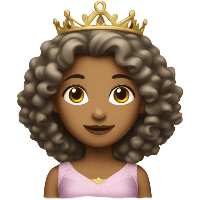 Princess with curly hair emoji