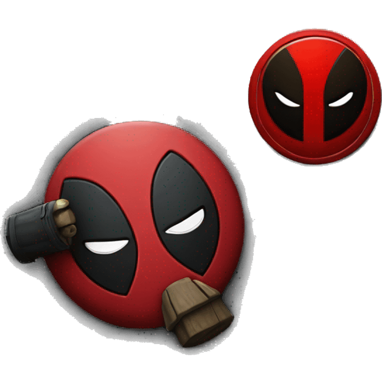 Round Deadpool logo emoji