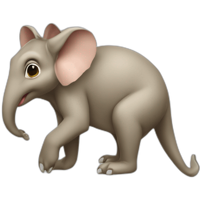 Kangourou avec éléphant dans sa poche emoji