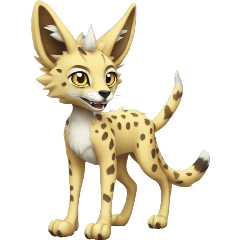 Epic Sergal-Serval-Vernid full body emoji