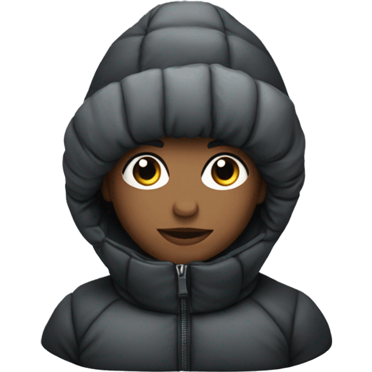 black puffer coat emoji