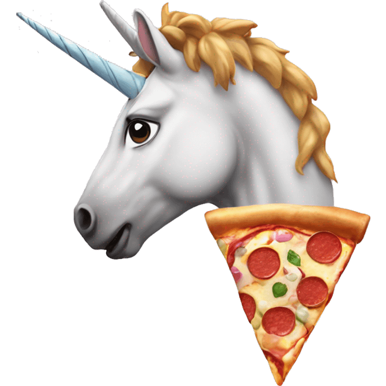 unicorn eating pizza emoji