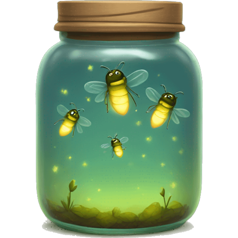 Fireflies in a jar emoji