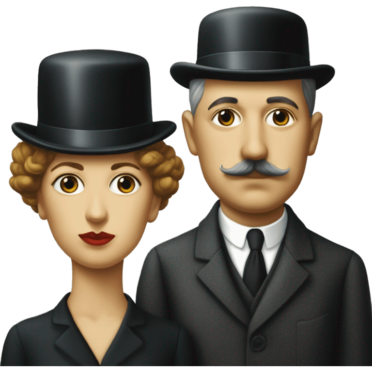 René Magritte's Lovers emoji