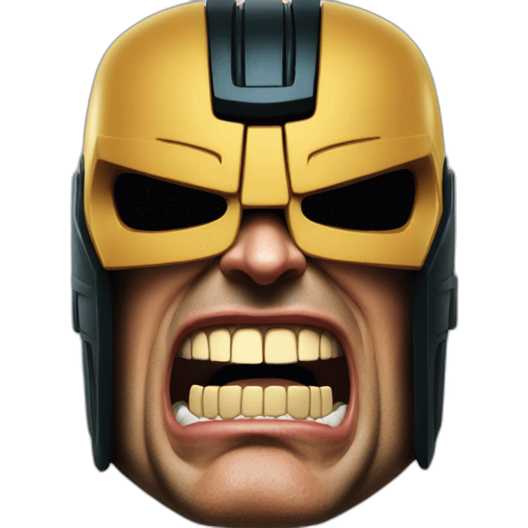 Judge dredd head screaming emoji