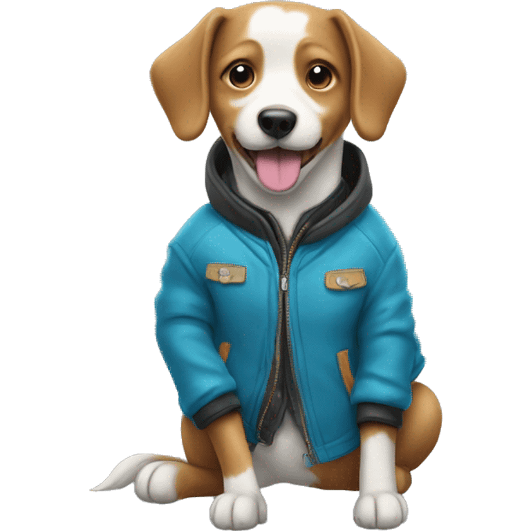 Dog with a jacket emoji