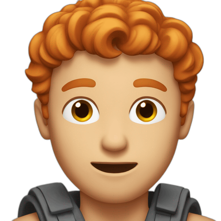 a redhair guy hit something with his head emoji