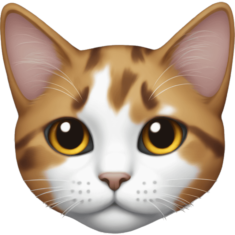 Calico Cat loafing on a grey blanket emoji