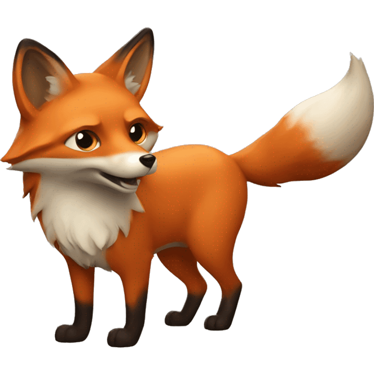 Fox in shushed  emoji