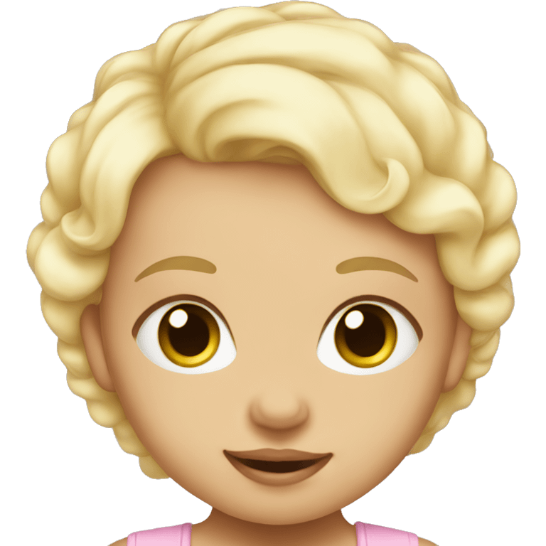 Blonde baby girl  emoji