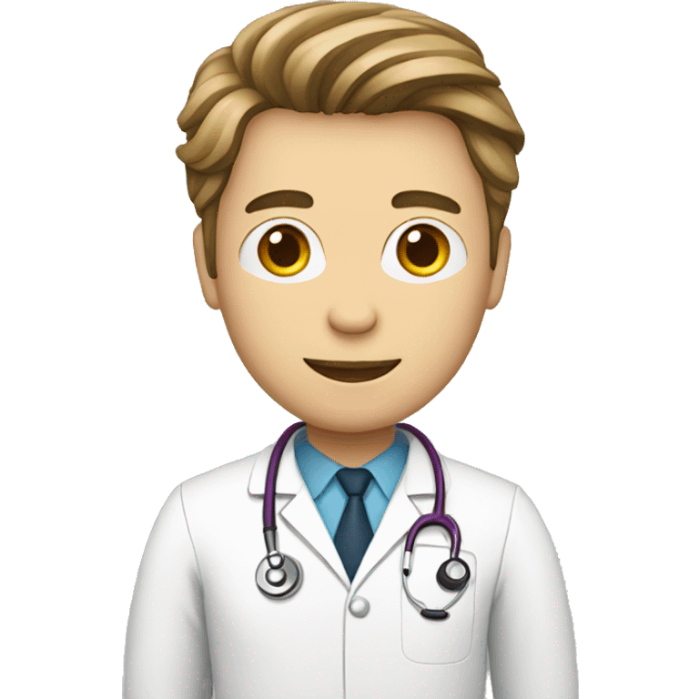 white male doctor with clipboard emoji