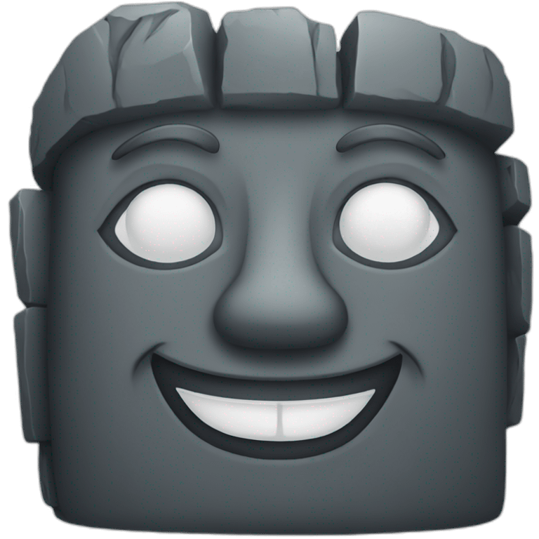 moai stone smiling emoji