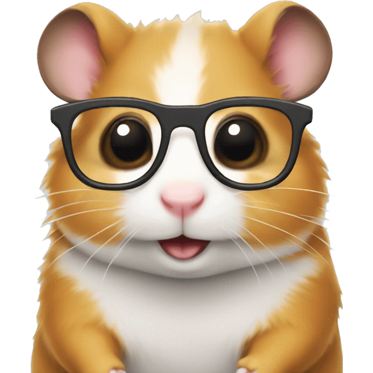 hamster with glasses emoji