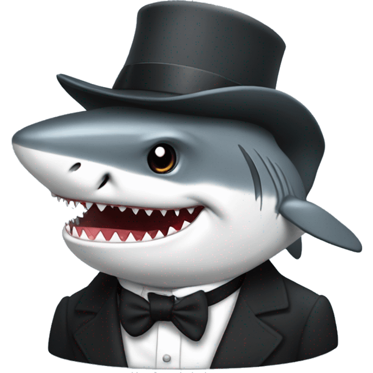 Shark with Abe Lincoln’s hat emoji