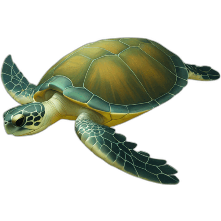 Tortue de mer volant emoji