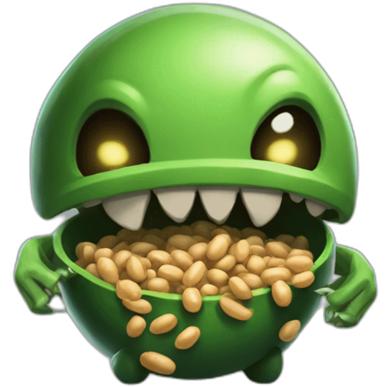 urgot from league of legends eating beans emoji