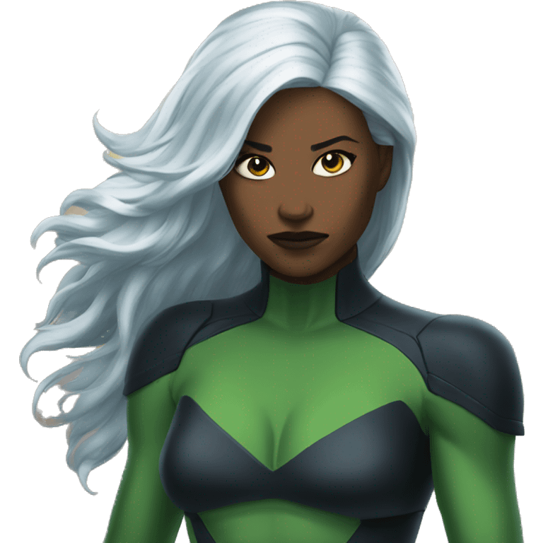 X-men storm green hair emoji