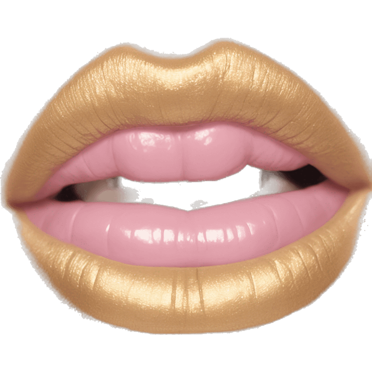 vintage rococo pale pink lipstick  emoji