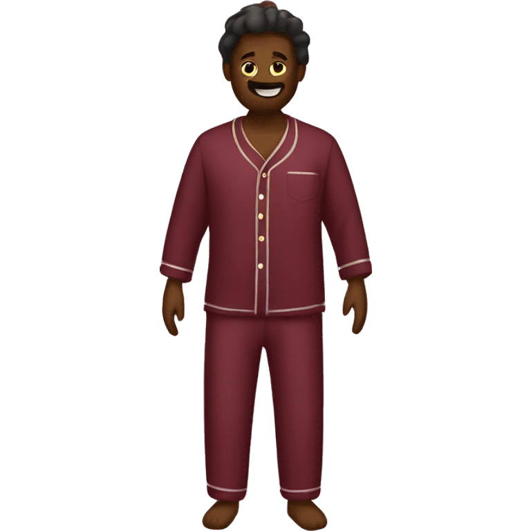 Plaided burgundy pajama emoji