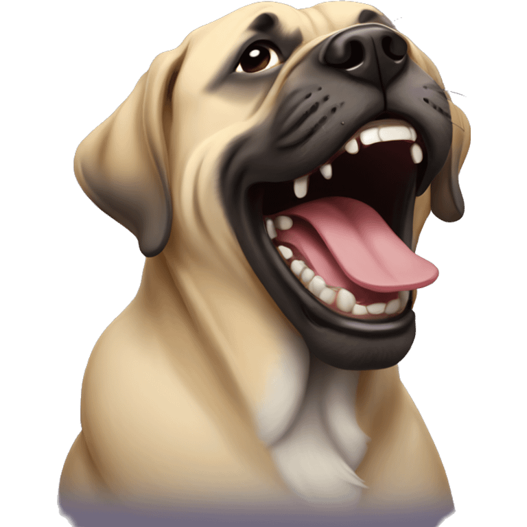 English mastiff laughing  emoji