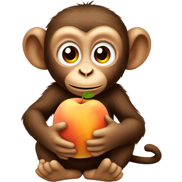 Monkey with a peach emoji