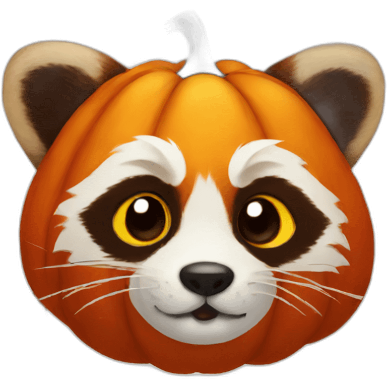 red panda pumpkin emoji