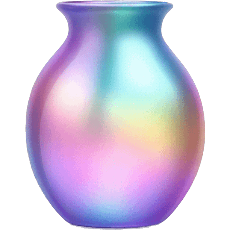 Sparkly glossy Pastel iridescent glass vase pot emoji