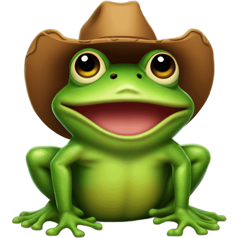 Cowboy frog emoji