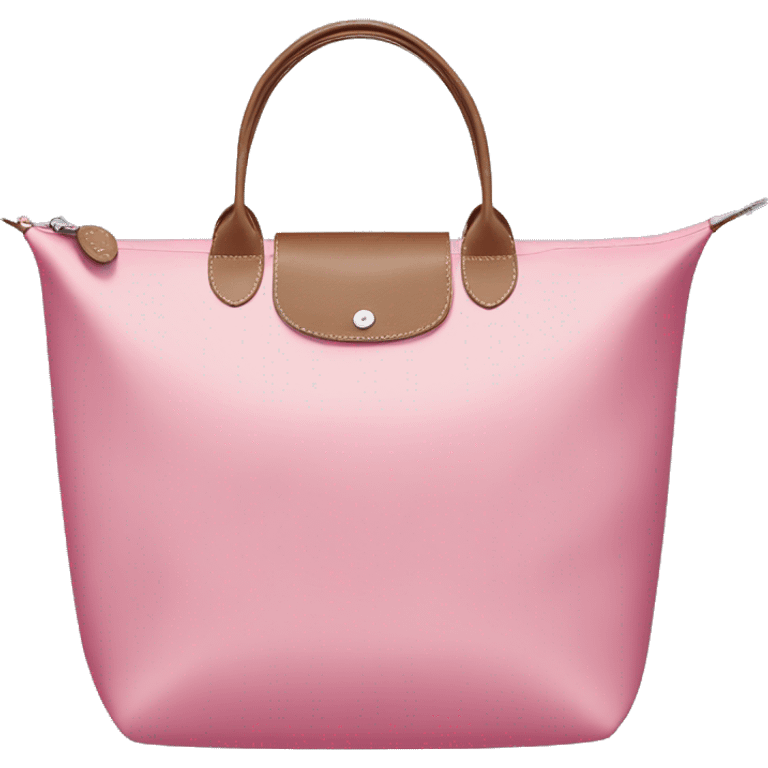 pink longchamp bag  emoji