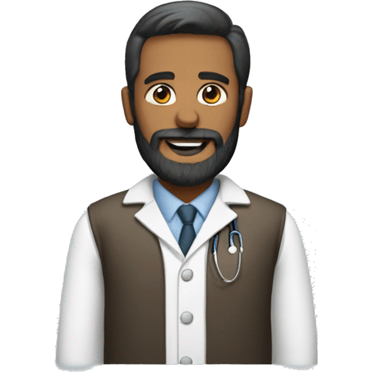 Man with beard doctor emoji