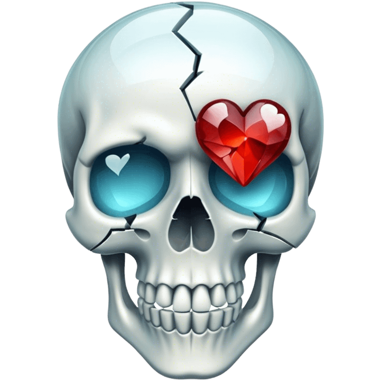 Skull broken heart  emoji