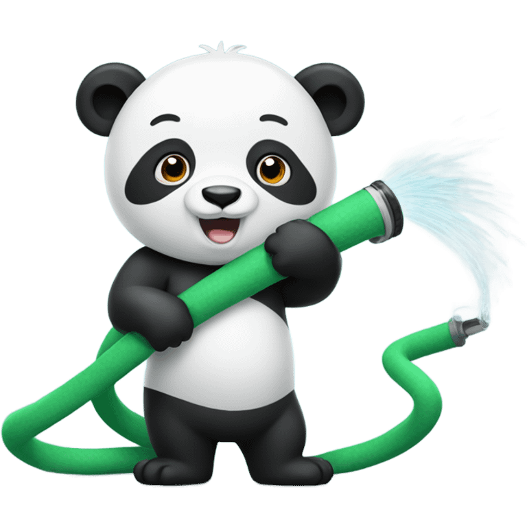 An panda with hose emoji