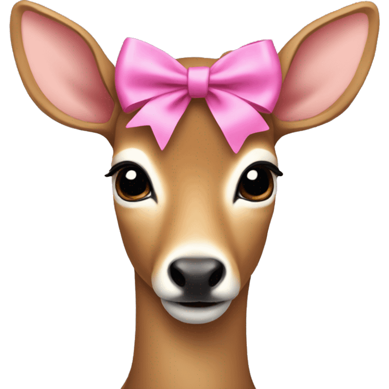 doe wearing a pink bow emoji