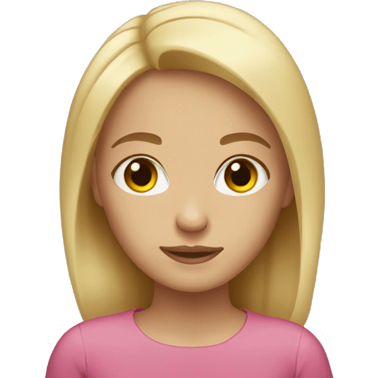 girl with brown eyes, blond hair emoji