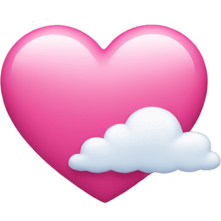 pink heart + cloud emoji