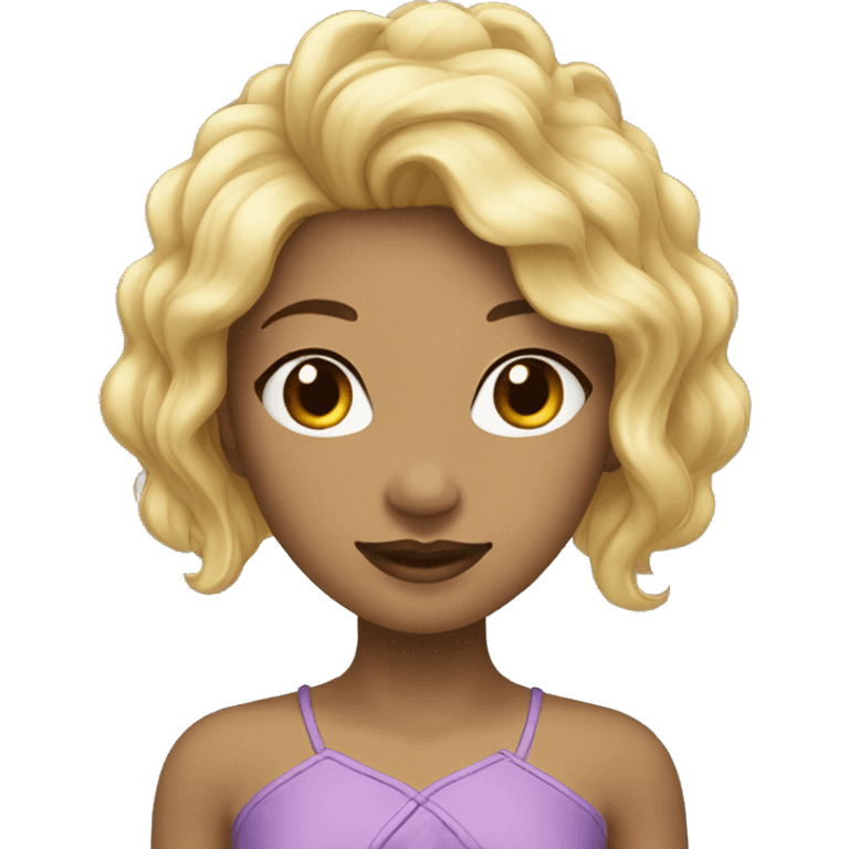 chinois à la peau noire et cheveux blond emoji