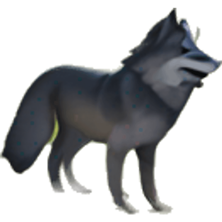 valley and a wolf emoji