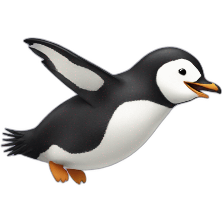 flying penguin emoji