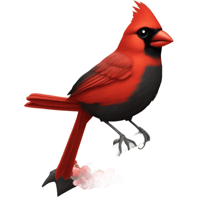 Cardinal on a branch emoji