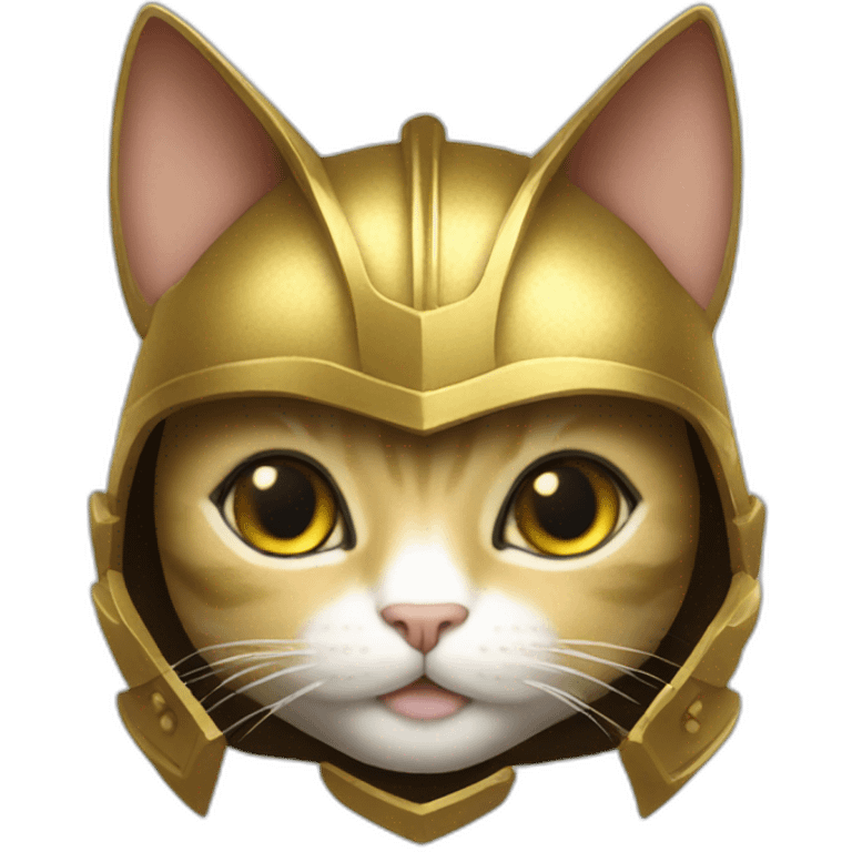 Cat in gold armor emoji