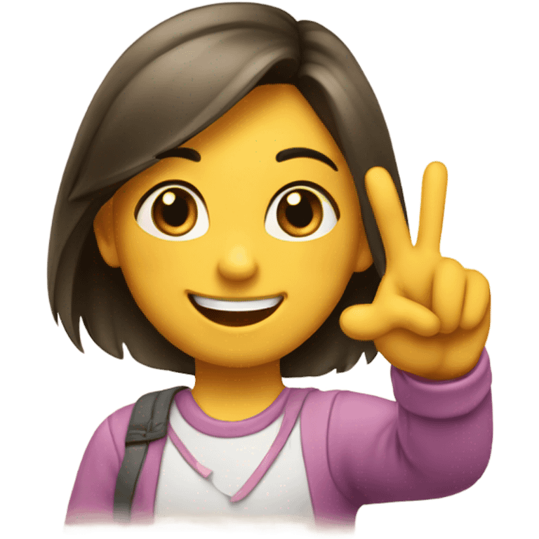 a 25 year girl showing thumb with happy  emoji