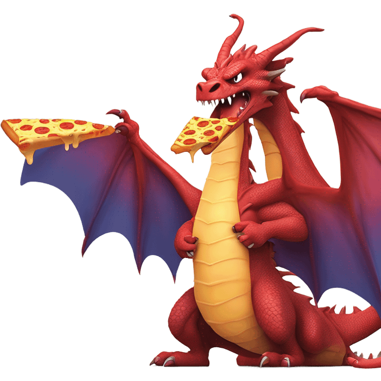 dragon eating pizza emoji