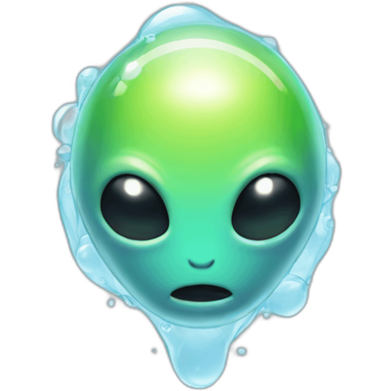 alien head in bubble emoji