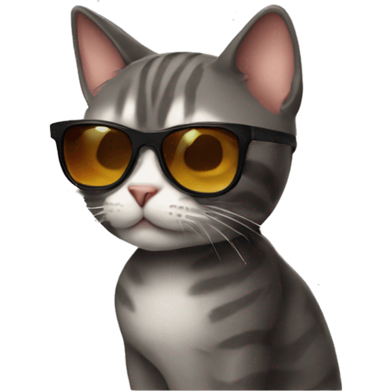 Cat with sunglasses emoji