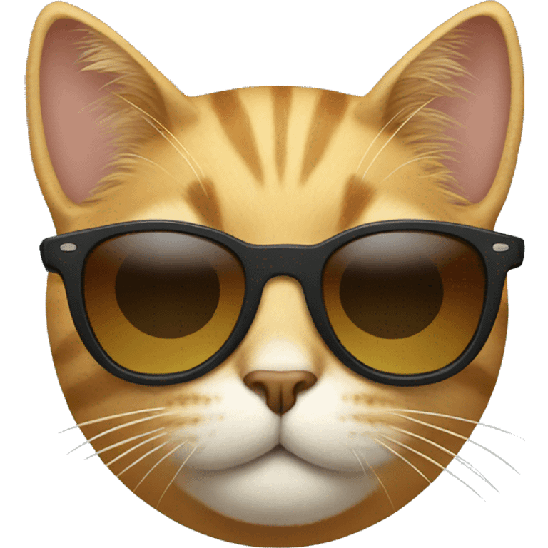 Cat head with sunglasses  emoji