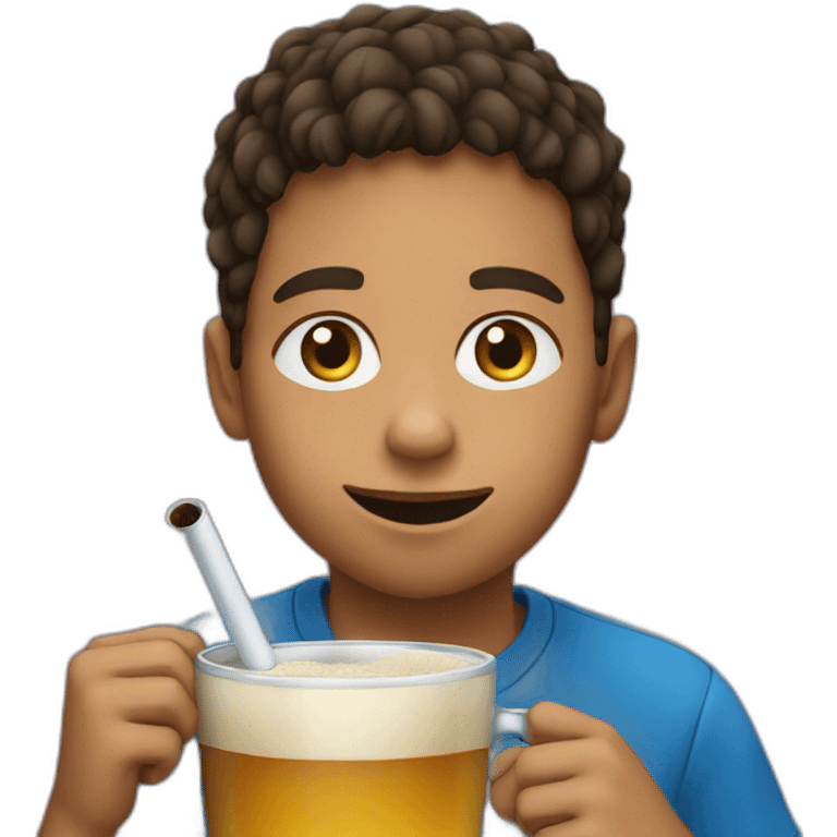 kid drinking mate emoji