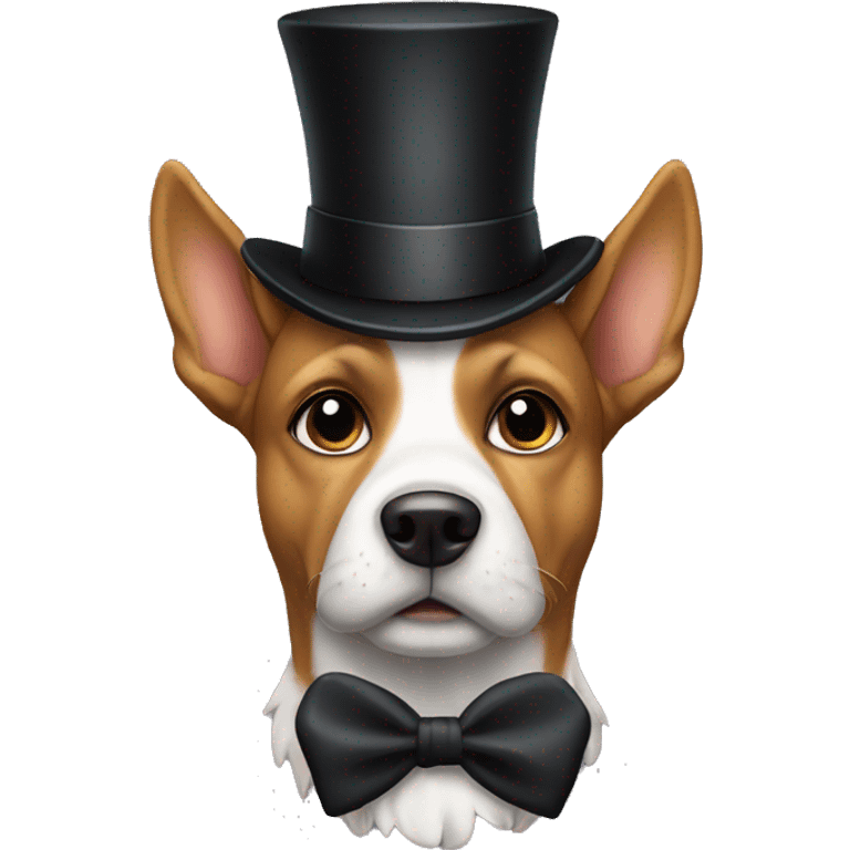 Dog with top hat emoji