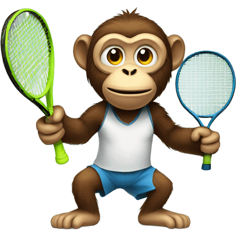 Monkey with a tennis racquet emoji