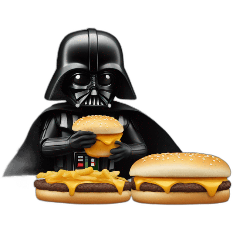 Dark vador eating McDonald’s emoji