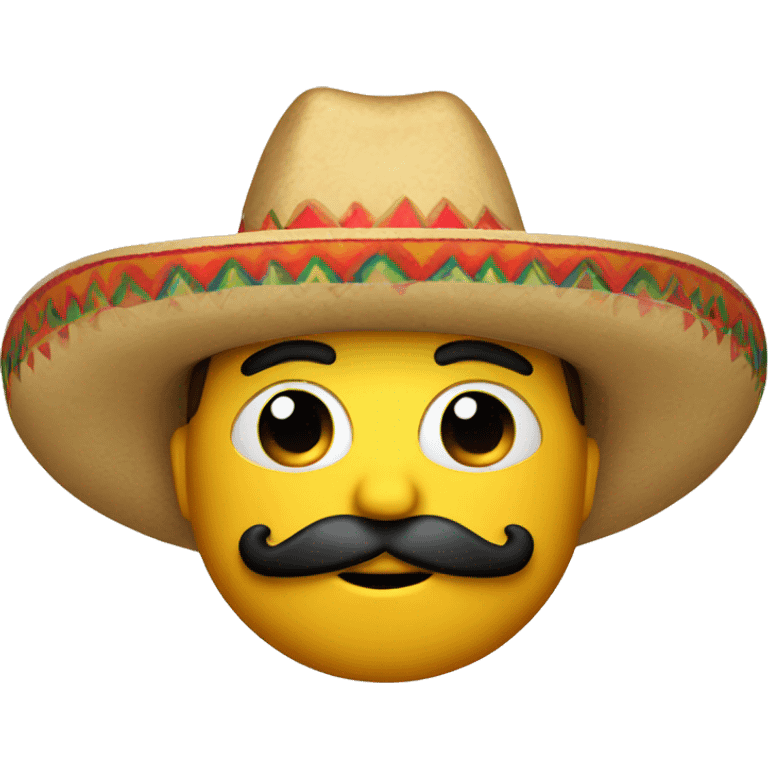 Mexican with a sombrero and mustache  emoji